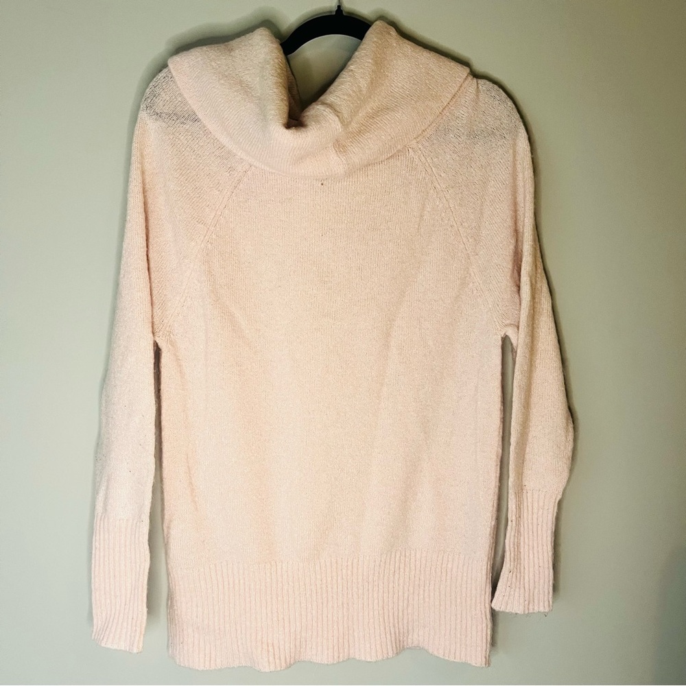 Express Soft Blush Light Pink Cowl Neck Sweater - Picture 5 of 5